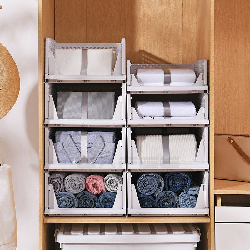 Étagère de rangement à plusieurs niveaux pour garde-robe, type de tiroir, armoire pliable, organisateur de vêtements, étagère intercalaire