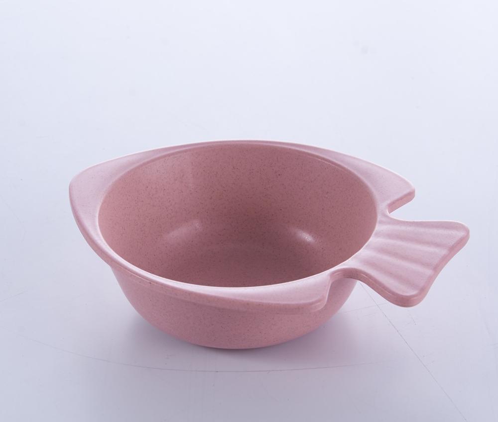 Bebê infantil comida tigela pratos de frutas bonito dos desenhos animados almoço bandeja crianças prato de mesa: Pink Fish Bowl