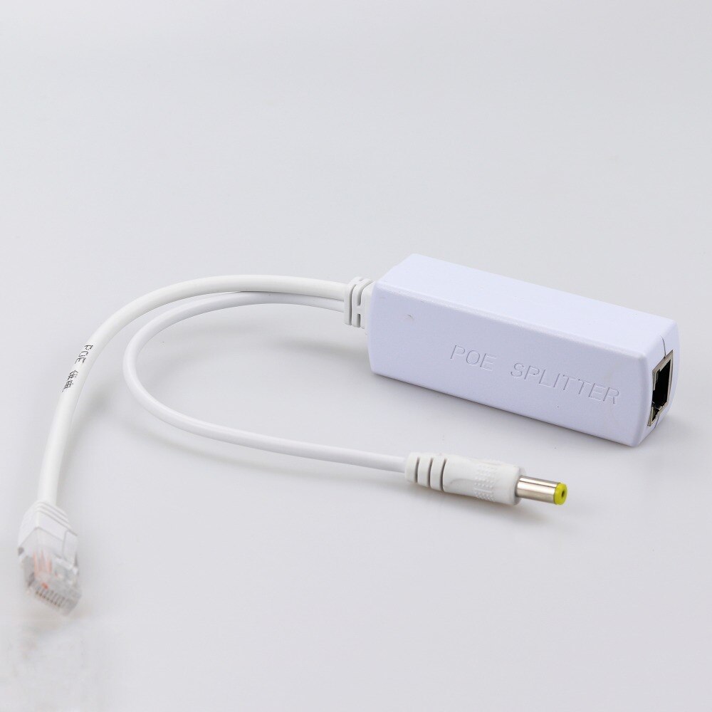 White Isolated 12V 15W IEEE802.3AF AT Poe Splitter PI Router Power Over Ethernet 100M Network Injector