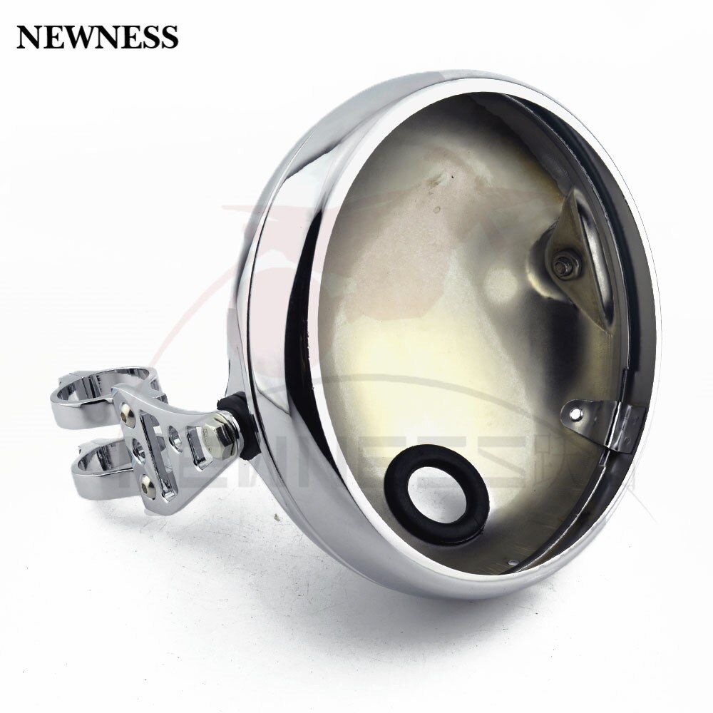 7" Motorcycle Headlight Headlamp Bucket Shell for Led lens CNC Bracket Holder Side Mount For Harley Bike Moto