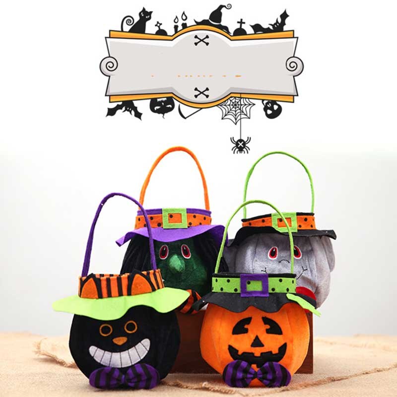 Halloween Pumpkin Candy Cute Bag For Kids Trick Or Treat Festival Party Favor Halloween Party Decoration Supplies