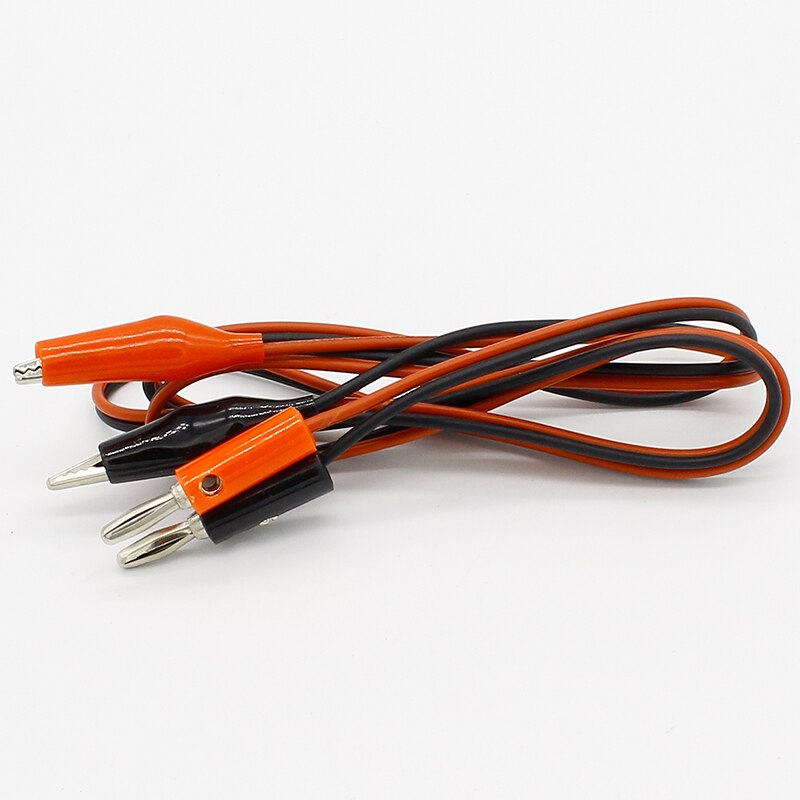 4mm injektion bananstik til indhyllet kobber elektrisk klemme alligator klip testkabelledninger 1m til test sonde