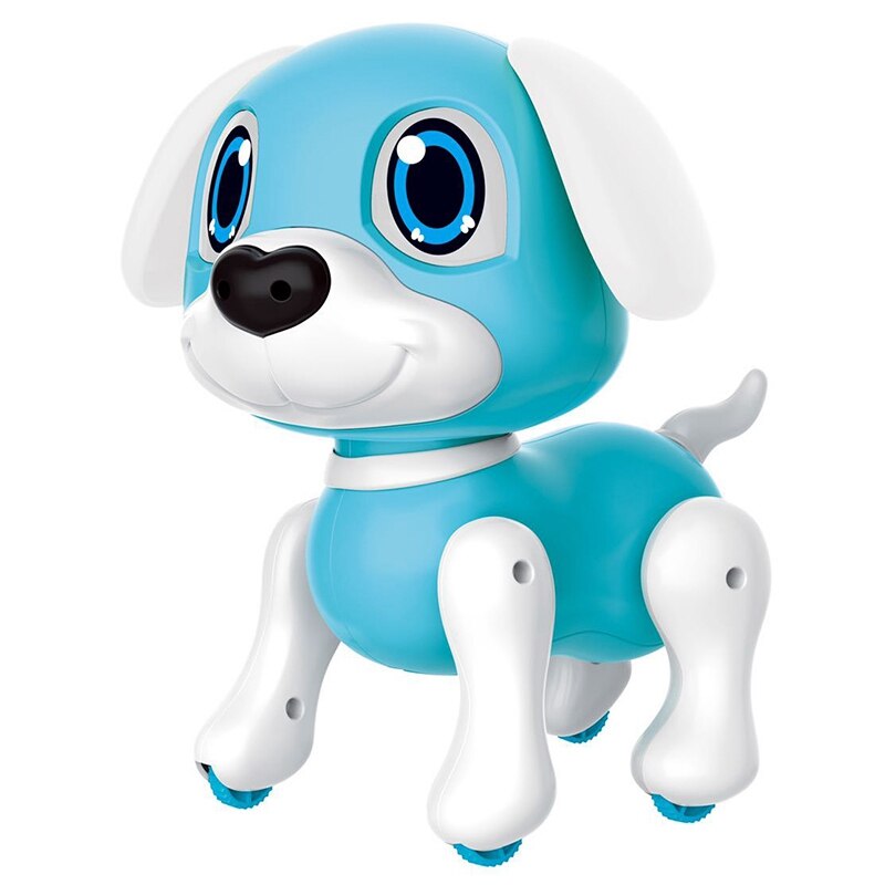 Cartoon Robot Dog Gesture Sensor Hand Control Induction Following RC Cute Tracker Toy for Christmas: Blue