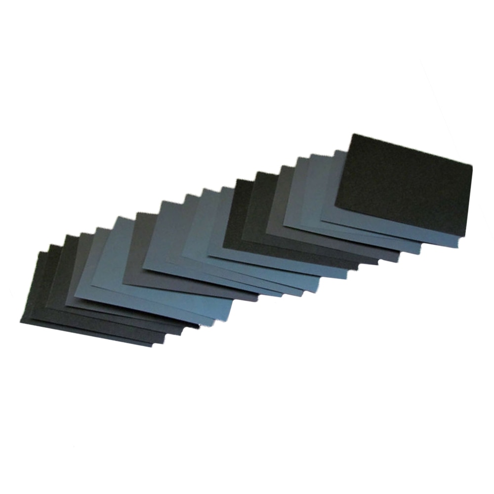 16 Uds papel de lija 400, 600, 800, 1000, 1200, 1500, 2000, 2500 grano de coche de Metal de cerámica de vidrio de pulido de suministros
