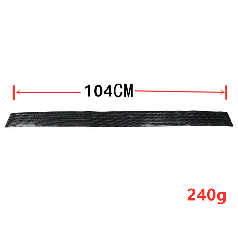 90/104cm Car Carbon Fiber Trunk Bumper Anti-friction Rubber Decoration Protection Strip Rear Guard Plate sticker car accessories: 104cm