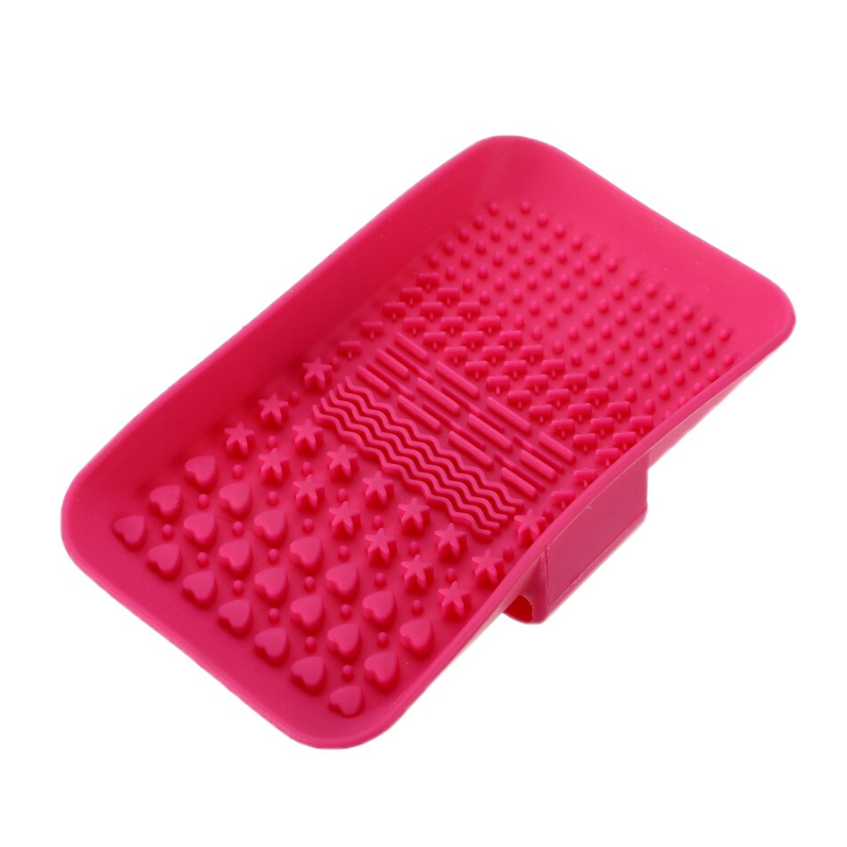 Almohadilla de limpieza para pinceles de maquillaje, tapete de silicona para cosmética, cepillo para cejas, herramienta de lavado, tabla raspadora, accesorios para brochas de maquillaje