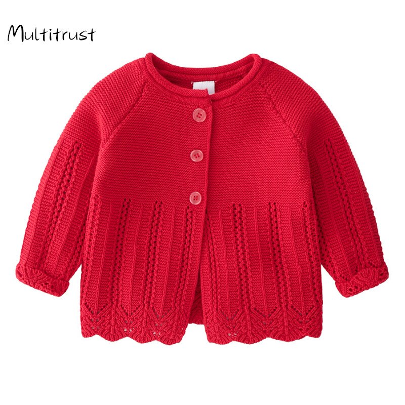 Lente Katoenen Trui Top Baby Meisje Kinderen Kleding Prinses Meisjes Gebreide Vest Trui Kids Peuter Herfst Dragen