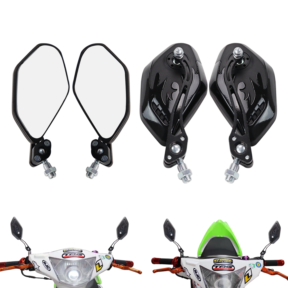 2 Stks/set 8/10Mm Aluminium Motor Scooter Motorfiets Stuur Mount Achteruitkijkspiegels