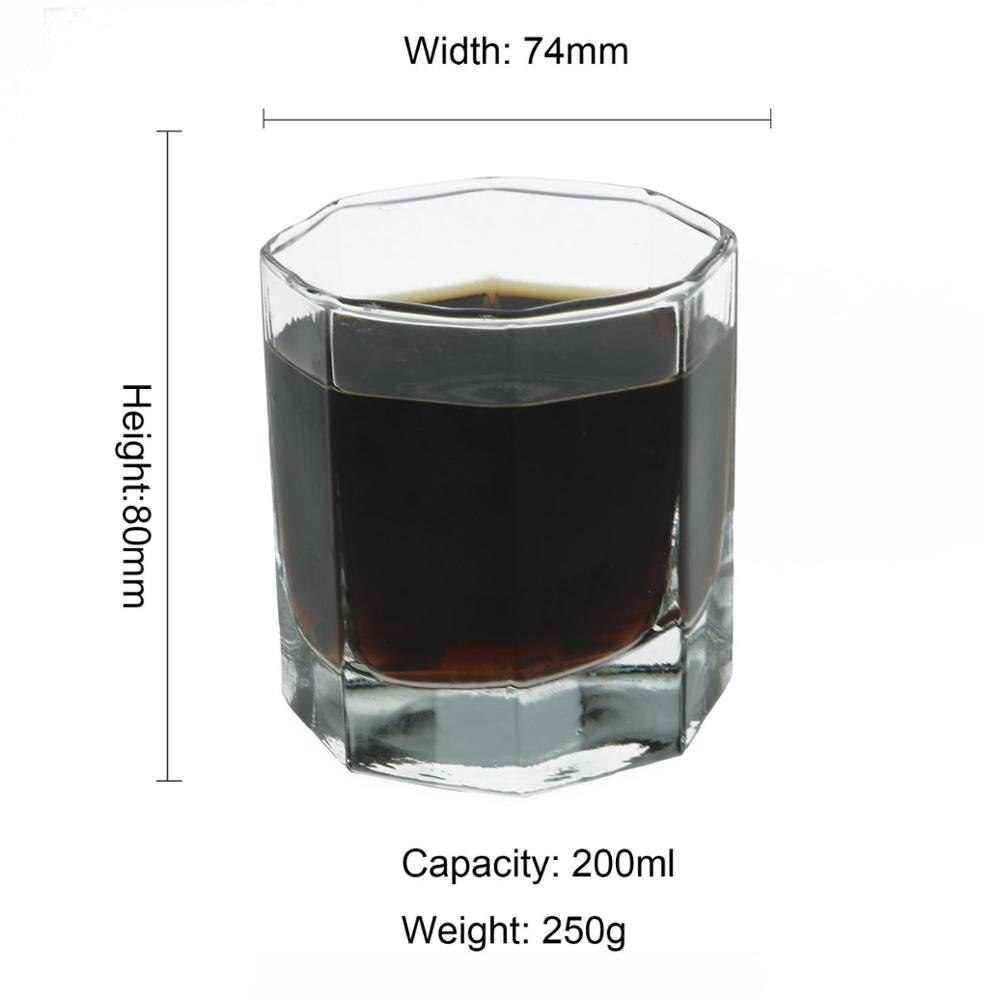 Taza de cristal cuadrada para café, vaso de vidrio para vino, Vodka, Espresso, proteína, café, Whiskey, vidrio térmico, para el hogar y Bar, 1 unidad: Model2