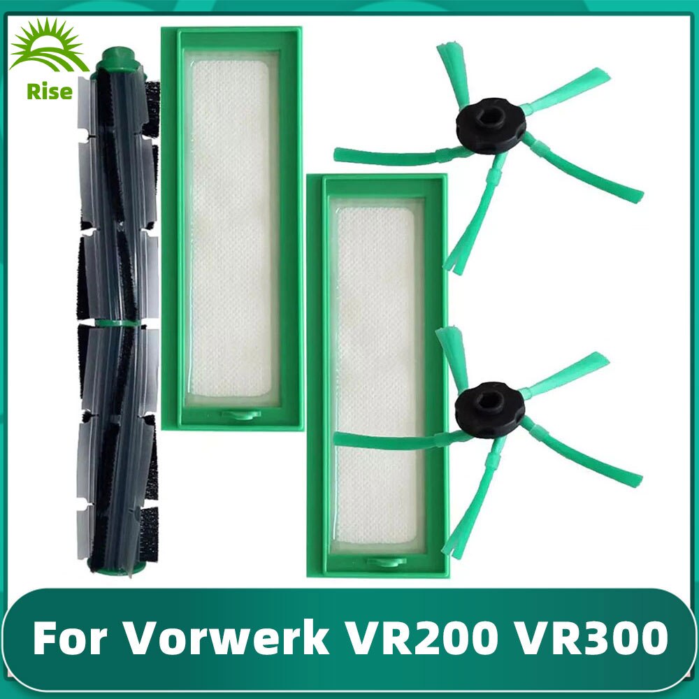 For Vorwerk VR200 / VR300 Main Roller Spin Side Brush Hepa Filter Replacement Kit Vacuum Cleaner Spare Part Accessory