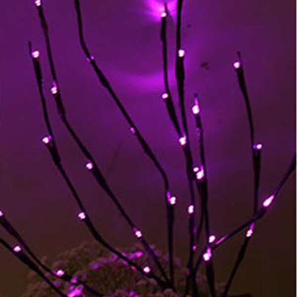 5v willow branch led light 20 glödlampor körsbärsträd diy upplysta grenar batteridriven fest heminredning nattlampa: Lila