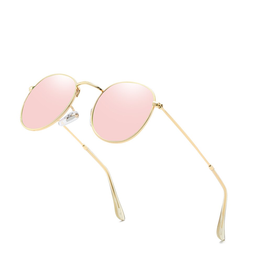 Gafas de sol polarizadas redondas clásicas para hombre y mujer, lentes Polaroid de pesca, montura de Metal, negras, para conducir