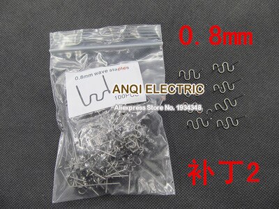 Grapas de onda S precortadas de 0,8mm y 0,6mm para grapadora en , grapas de plástico para reparación de parachoques, plástico para soldar, plástico, grapas de soldadura en