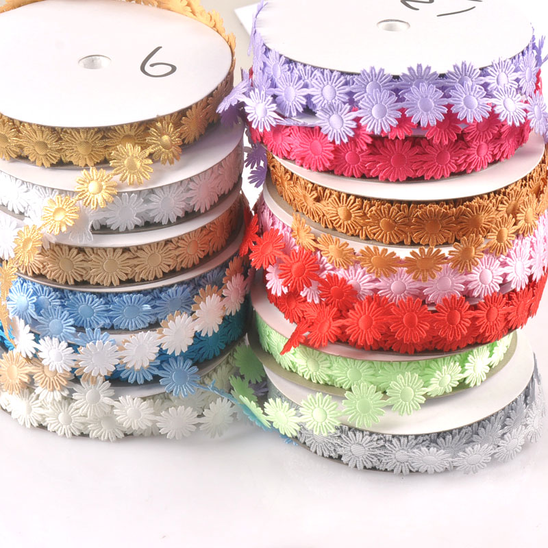 Width1.8cm Multicolor Bloem Kant Linten Voor Ambachten Wikkelen Lint Diy Geborduurde Stof Wedding Party Home Decor C2410
