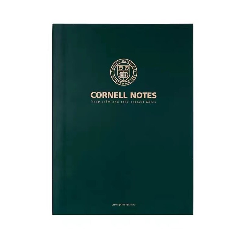 A4 80 Sheets Retro Cornell Efficient Notes Notebook Lined Blanked Large Thick Paper Waterproof Cover School and University