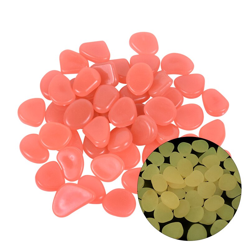 25/50pcs Luminous Stone Glow In The Dark Garden Pebbles Glow Stones Rocks for Walkways Path Patio Lawn Yard Fish Tank Decoration: 25pcs / B08
