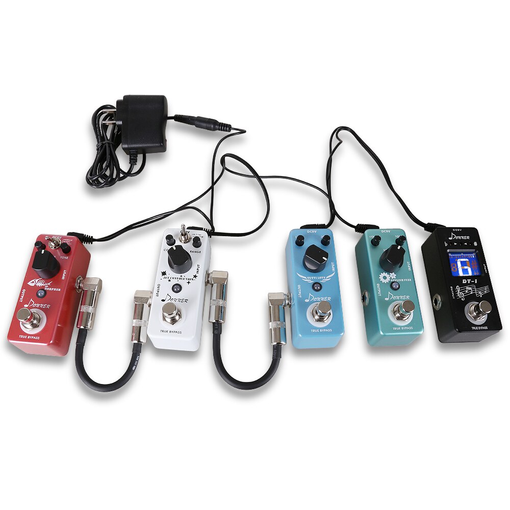 Donner Guitar Patch Pedal Cable 30/15cm Right Angle Guitar Effect Pedal Cables Cord Copper Wire Guitar Accessories
