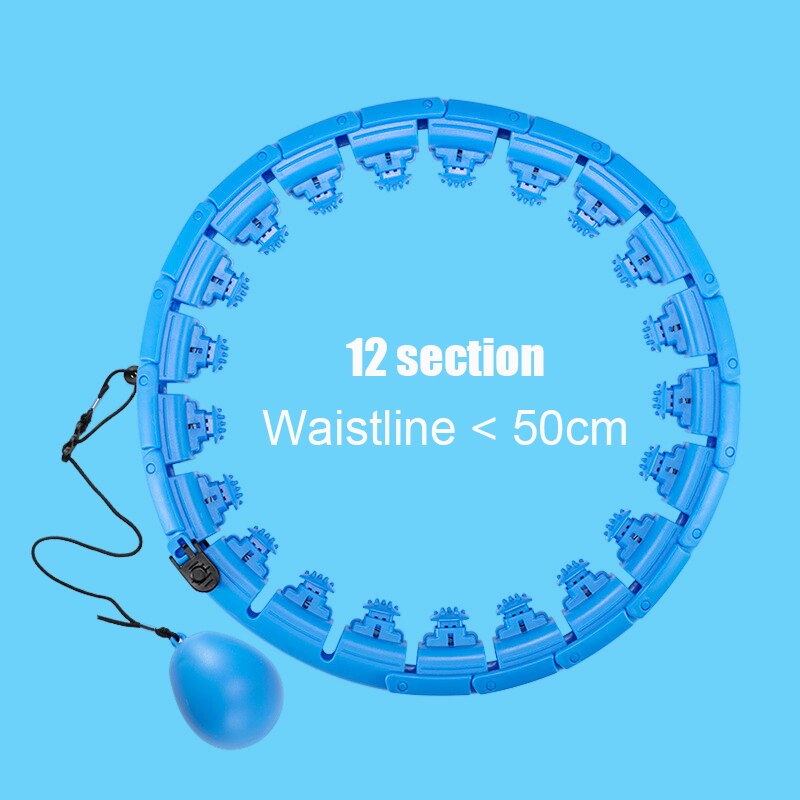 Fitness sport hoop smart opgradering intelligent sport hoop justerbar tynd talje motion gym hoop fitness udstyr hjemmetræning: 12 blå