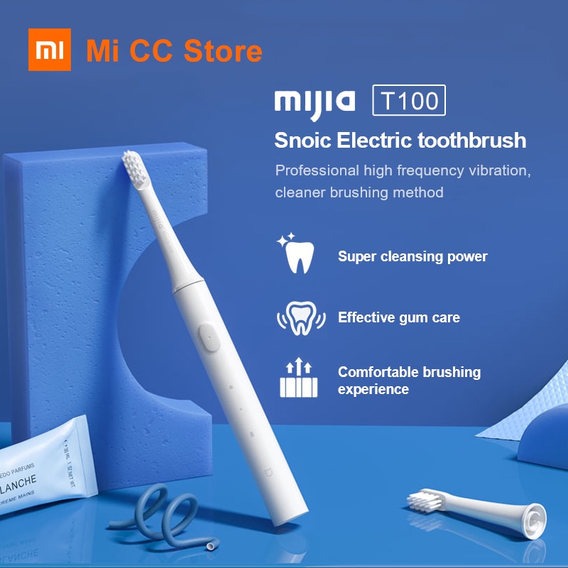 Xiaomi Mijia T100 Sonic Electric Toothbrush High Frequency Vibration Waterproof Two Gear Mode USB Rechargeable Toothbrush