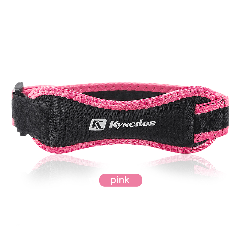 1 pièce genou tendon rotulien genouillère sangle orthèse réglable Absorption des chocs Compression genouillère manchon pour basket-ball: Rose