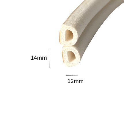 Bande d'étanchéité auto-adhésive pour porte et fenêtre, 5 mètres de DIPE, bande en caoutchouc Anti-Collision, isolation phonique en mousse: WHITE