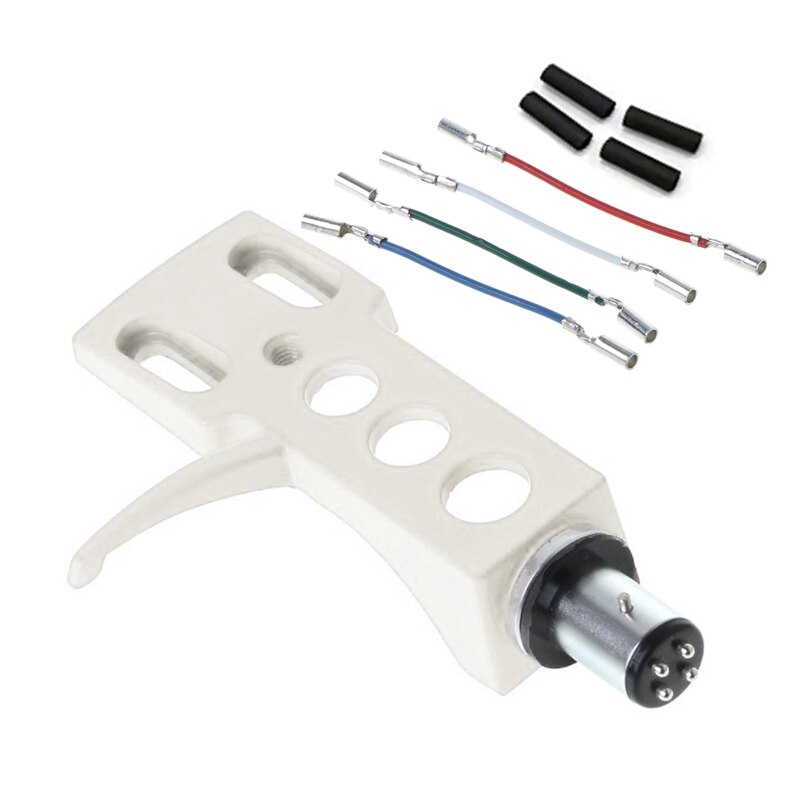 Gramofon Headshell uchwyt uniwersalny wkład gramofonowy LP wymiana fonografu uchwyt głowicy rysik przewód zasilający