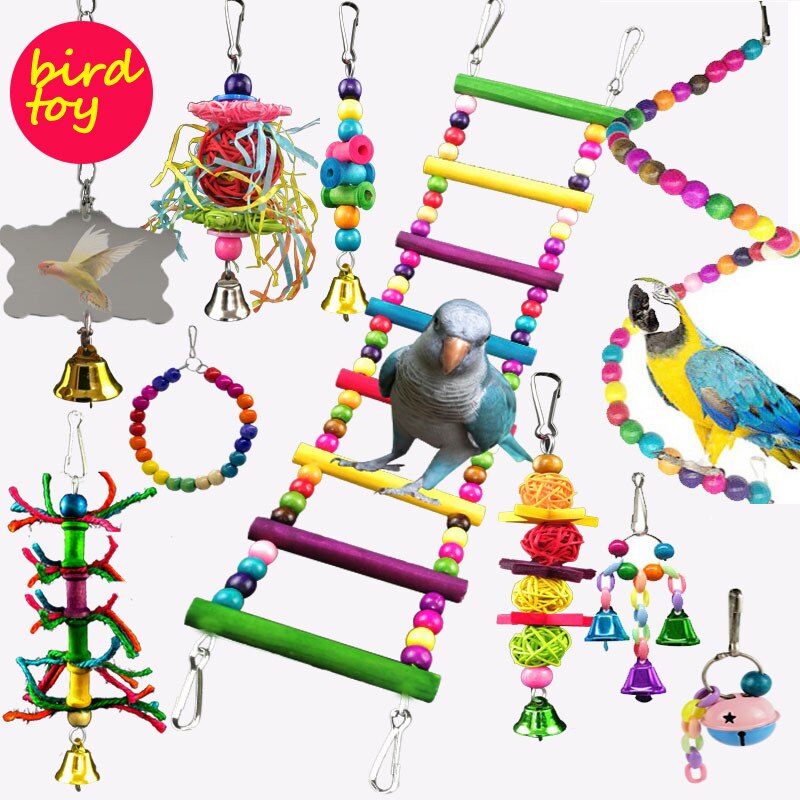 Papegaaien Speelgoed En Vogel Accessoires Voor Huisdier Speelgoed Swing Stand Budgie Parkiet Kooi Afrikaanse Grey Vogel Speelgoed Parkiet