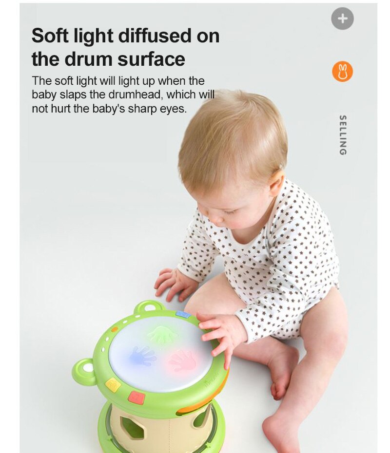 Baby Muziek Speelgoed Hand Drums Kinderen Muziekinstrumenten Pat Drum Baby Speelgoed 6-12 Maanden Educatief Speelgoed Kinderen Kids noise Maken