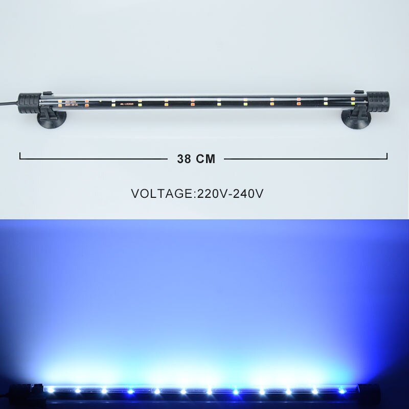 14-48Cm Aquarium Light Fish Tank Dompelpompen Light Lamp Waterdicht Onderwater Led Verlichting Aquarium Verlichting: WB-38BLUEWHITE