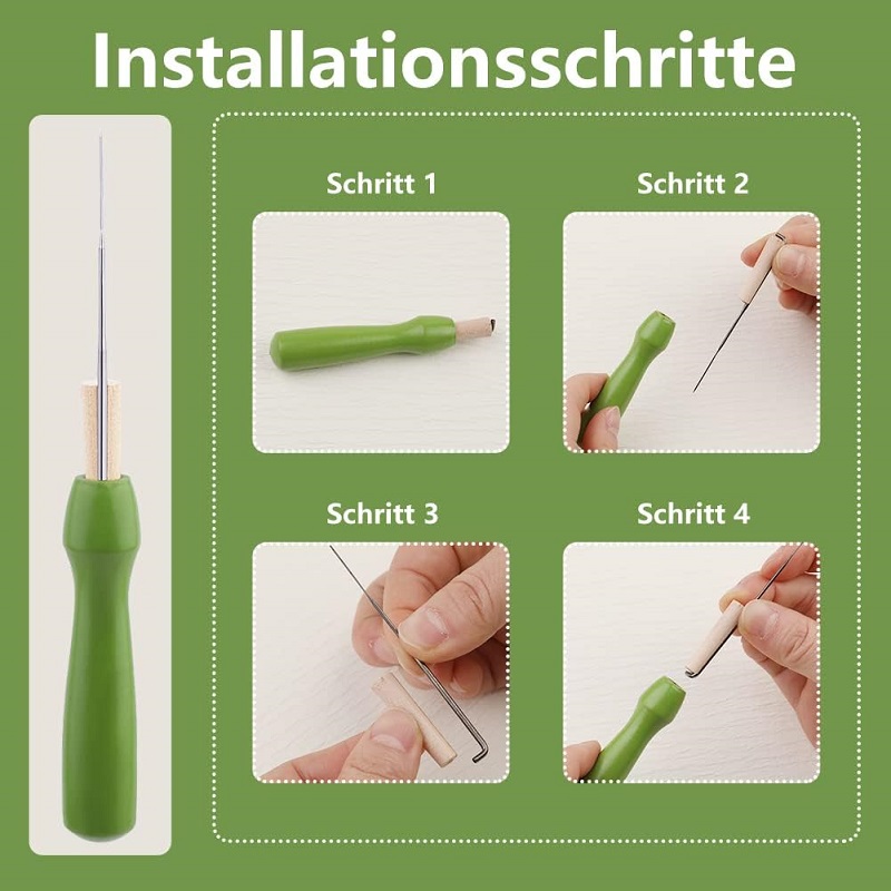 Base de fieltro de aguja, almohadilla de fieltro en seco, juego de iniciación de fieltro con soporte para agujas de fieltro y agujas de fieltro para manualidades DIY