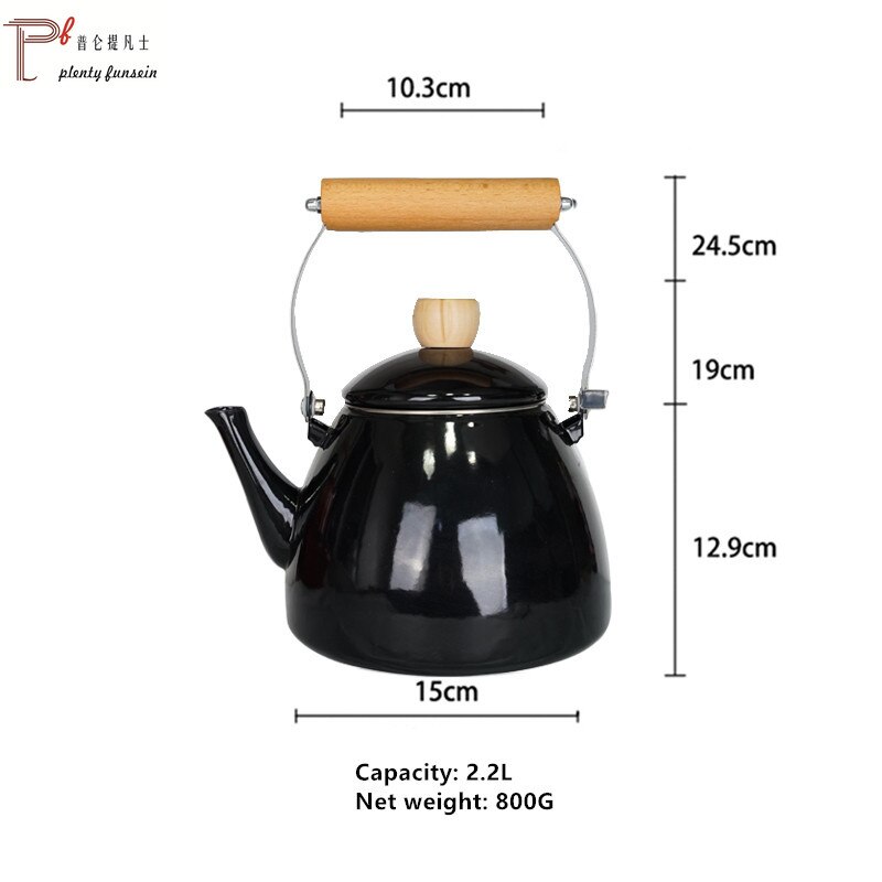 Emaille Emaille Ketel Koud Waterkoker Restaurant Theepot Kokend Ketel Verdikte Inductie Fornuis Aardgas Huishoudelijke Commerciële: B