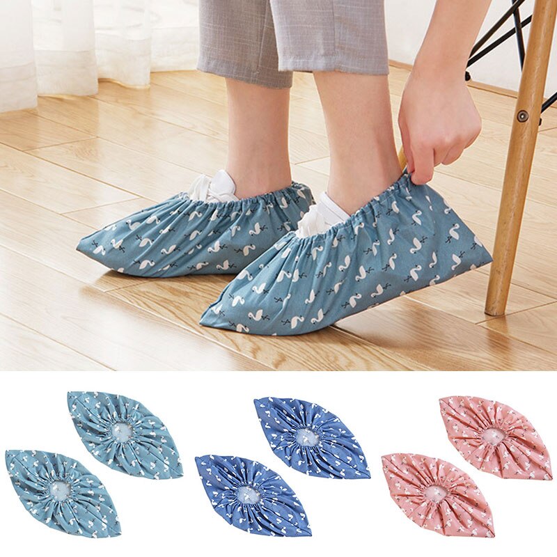 Thicken Shoes Cover Washed Cloth Foot Cover Non-slip Dustproof Shoes Accessories Indoor Home Guest Clear Shoes Cover