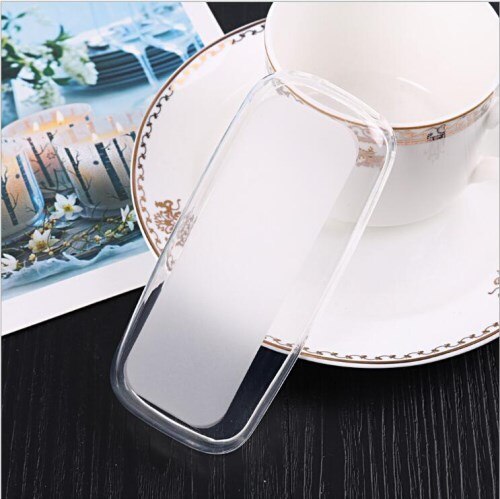 Transparent Soft Silicone TPU Phone Back Cover Case For Nokia 105 Pudding Gel Soft TPU Shell: White