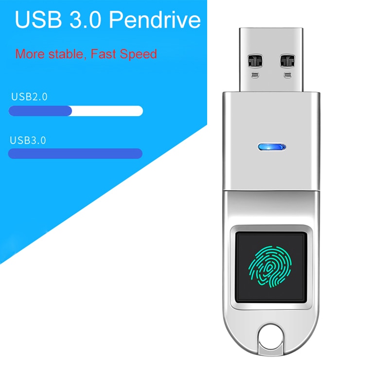 Pen drive com cristais, impressão digital 128gb 64gb 256gb 32gb usb 3.0 16 vara de memória para pc