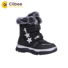 CLIBEE Mädchen Winter Herbst PU Leder Schnee Stiefel freundlicher Mitte-Kalb Stiefeletten Martin Stiefel für freundlicher Kleinkind freundlicher draussen Stiefel