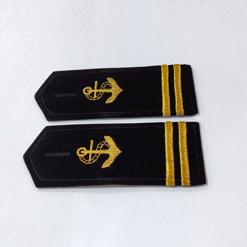 Uniforme de chemise de la marine américaine 10 paires, Badge d'épaule, hélice ancre, épaulettes à bande dorée, décor de vêtements artisanaux pour Costume de la marine: Anchor 2