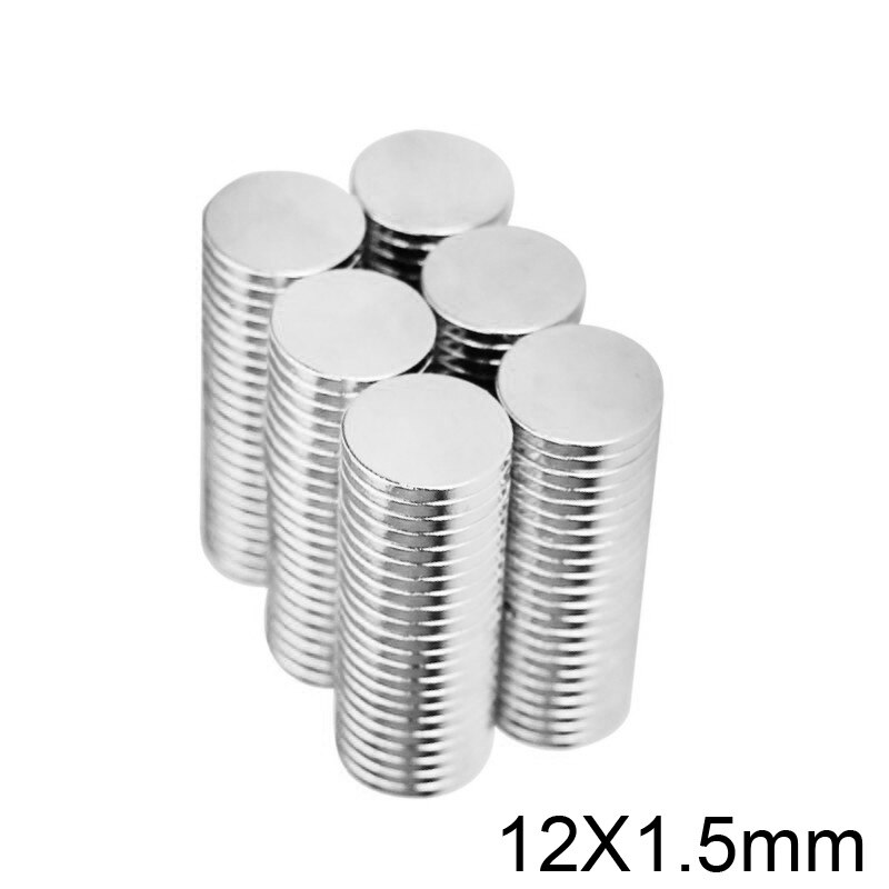 20/50/100/200/300 stk 12 x 1.5mm tynde neodymmagnet 12 mmx 1.5mm runde kraftige magneter 12 x 1.5 sjældne jordarters magneter diameter 12*1.5