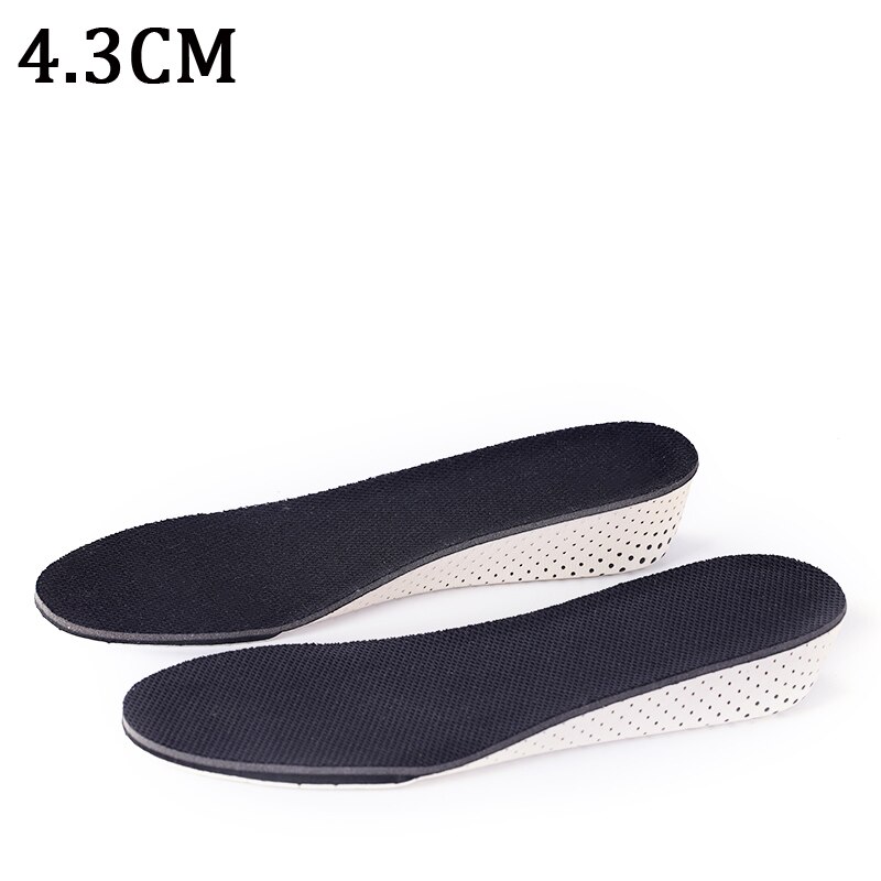Invisible Height Increase Insoles Unisex Insole Height Lift Adjustable Cut Shoe Heel Insert Taller Support Absorbant Foot Pad: full size 4.3CM