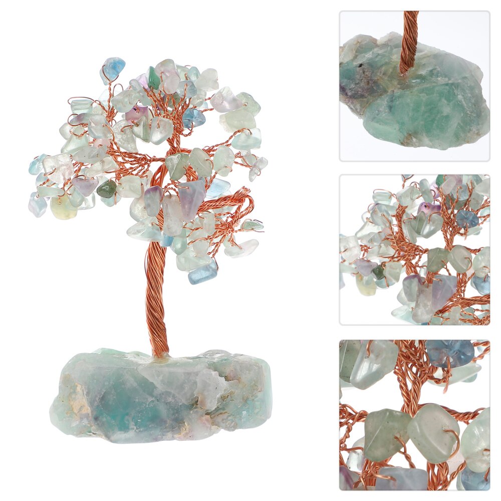 Delicate Wishing Tree Ornament Crystal Tree Adornment Fortune Tree Decoration