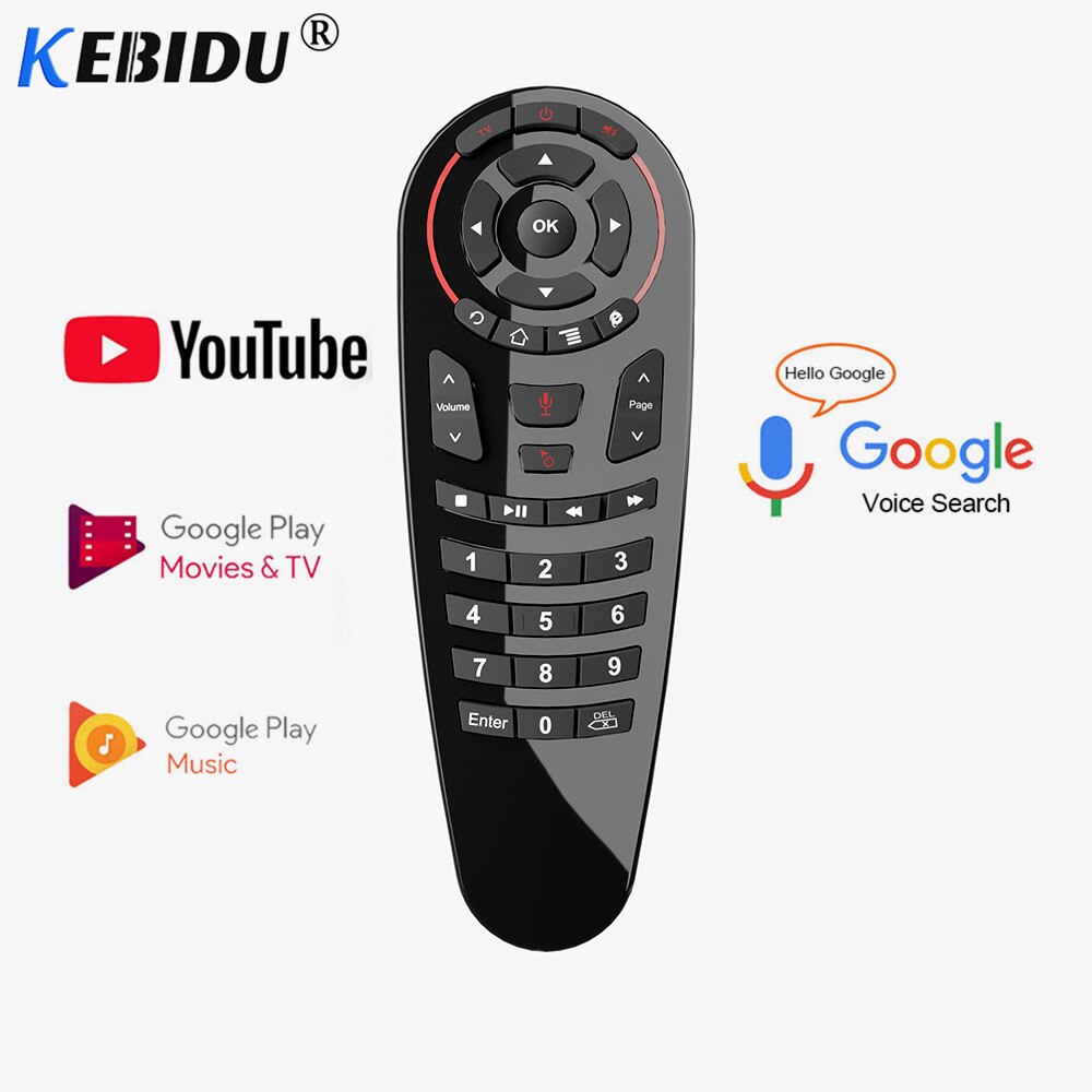Kebidu G10S G20S G30S Gyro voix télécommande IR apprentissage 2.4G sans fil mouche Air souris pour Android TV Box pour Mini H96 MAX X99