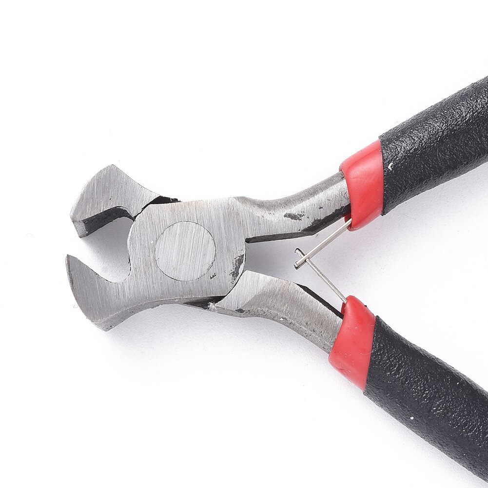 1pc 10.5cm lange, aus kohlenstoffgehärtetem stahl gefertigte endpolier- und schneidzange / endschneider für schmuckherstellung, geeignet für die bearbeitung von weichmetalldraht