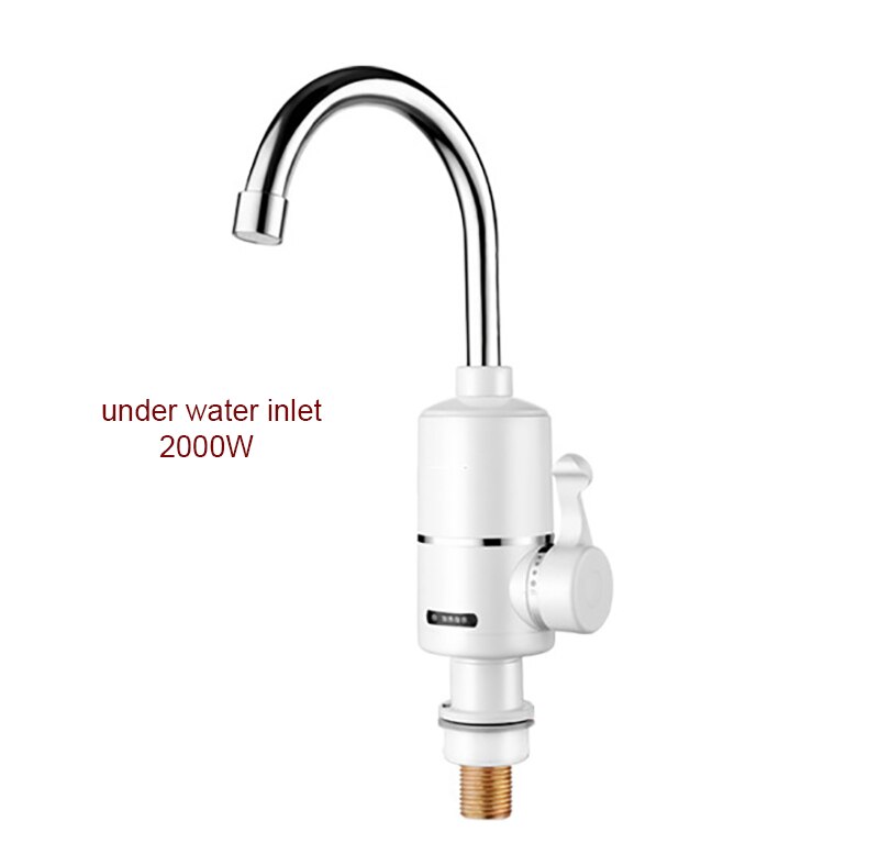Kitchen Instant tankless Water Heater Electric Water Faucet Instantaneous Heater And Cold Dual-Use 2000w 3000w: 2000W under water in