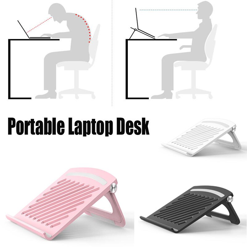 Portable Adjustable Laptop Desk Stand Table Vented Portable Laptop Desk