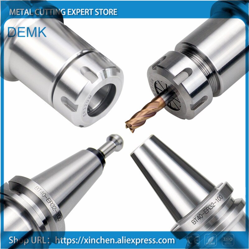 Spindle BT40 ER32 100L High Precision Full Grinding White ISO Standard Spring Chuck ER32 CNC Machine Tool BT40 Spindle