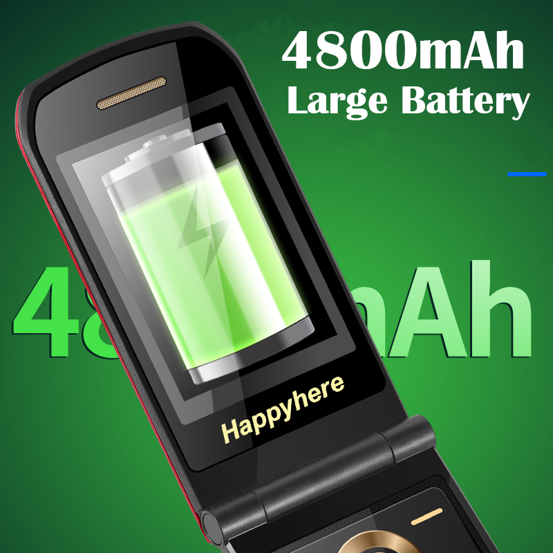 Flip celular Mobile Phones dual screen speed dial SOS loud sound FM Radio recorder torch MP3 clamshell cell phones