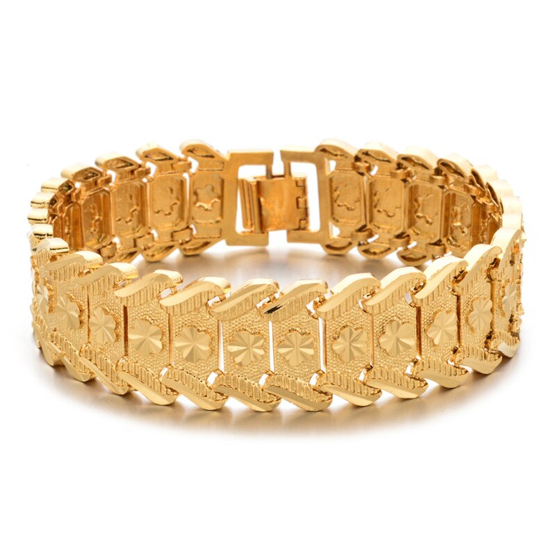 À la Or Chaîne Bracelets Pour Femme Hommes Cuivre Poli Multi-style cubain lien Chaîne Bracelet & BangleJewelry Sans Fondu: Style 8