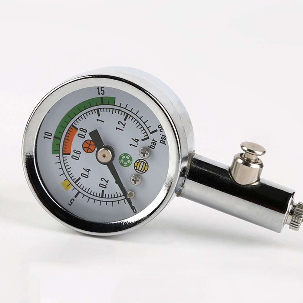 Air Pressure Gauge for Balls Soccer Ball Pressure Gauge Air Watch Football Volleyball Basketball Stainless Steel Barometers