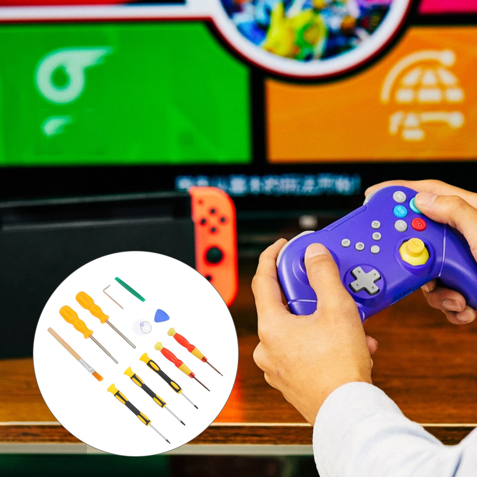 1 set schraubendreher-reparaturwerkzeug für spielkonsolen und gamepads zum öffnen des gehäuses