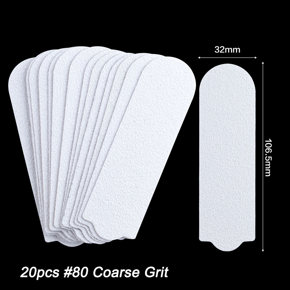 20 Stks/zak Voetvijlen Schuurvervangers Voor Pedicure-Voetvijlen Voetverzorging-Gereedschapsbestand-Eeltverwijderaar Dode Huid Voetrasp Bijvullen: Black