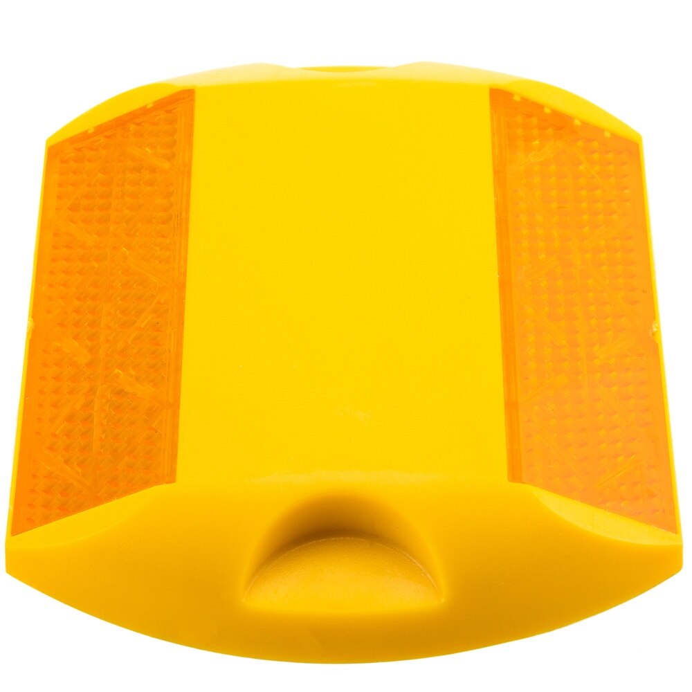 PrimeMatik - Reflector de carretera de 103 x 87 mm. Captafaros para suelo de plástico amarillo